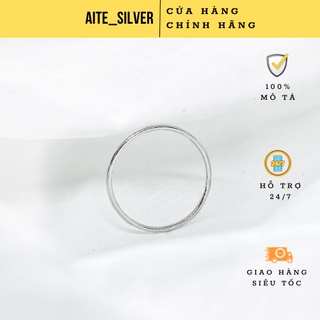 Nhẫn bạc trơn bạc 925, Nhẫn nữ trơn tròn, basic, đơn giản_Aite_Siler