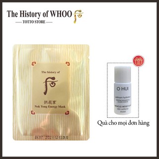 [30 gói] Mặt nạ nóng Whoo Nok Yong Pack Whoo - GongJinhyang Nok Yong Energy Mask Sample