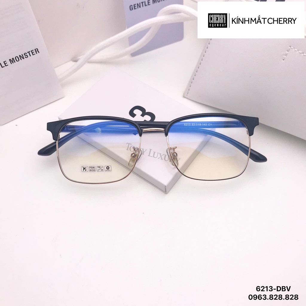 Kính phối gọng nhựa và kim loại thiết kế thời trang 6213 - Nhận Cắt Tròng Cận Viễn Loạn | BigBuy360 - bigbuy360.vn
