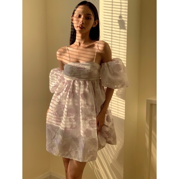 KAIA | Seashell Babydoll Dress - Đầm tay phồng dáng xoè