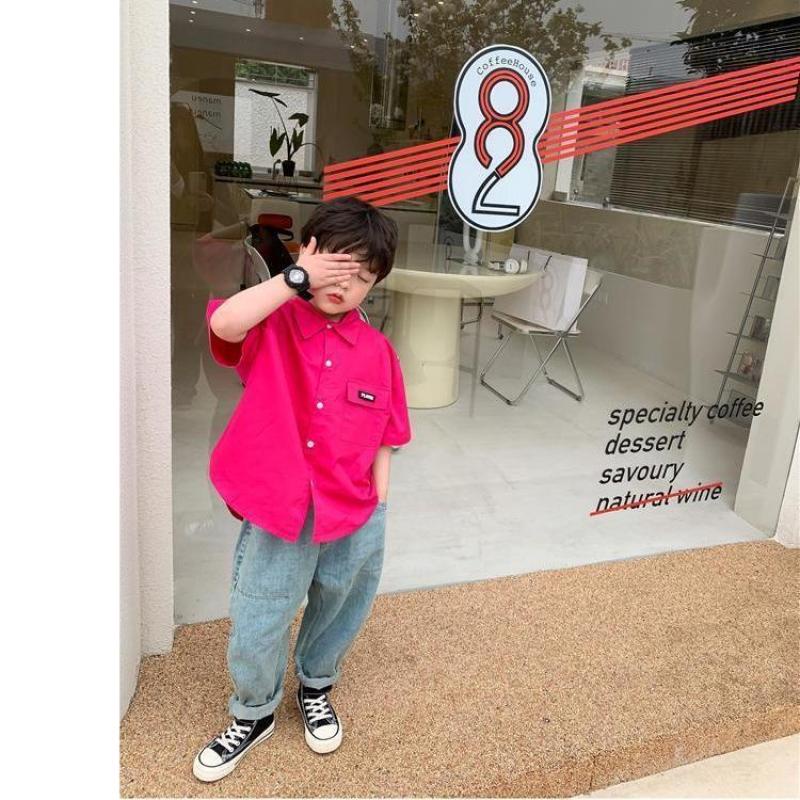 Áo Sơ Mi Tay Ngắn Thời Trang Mùa Hè Cho Bé Trai