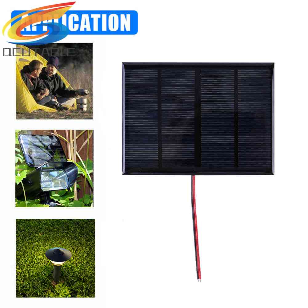 Tấm Pin Năng Lượng Mặt Trời Mini 3W 12V Cho Điện Thoại 9-12V