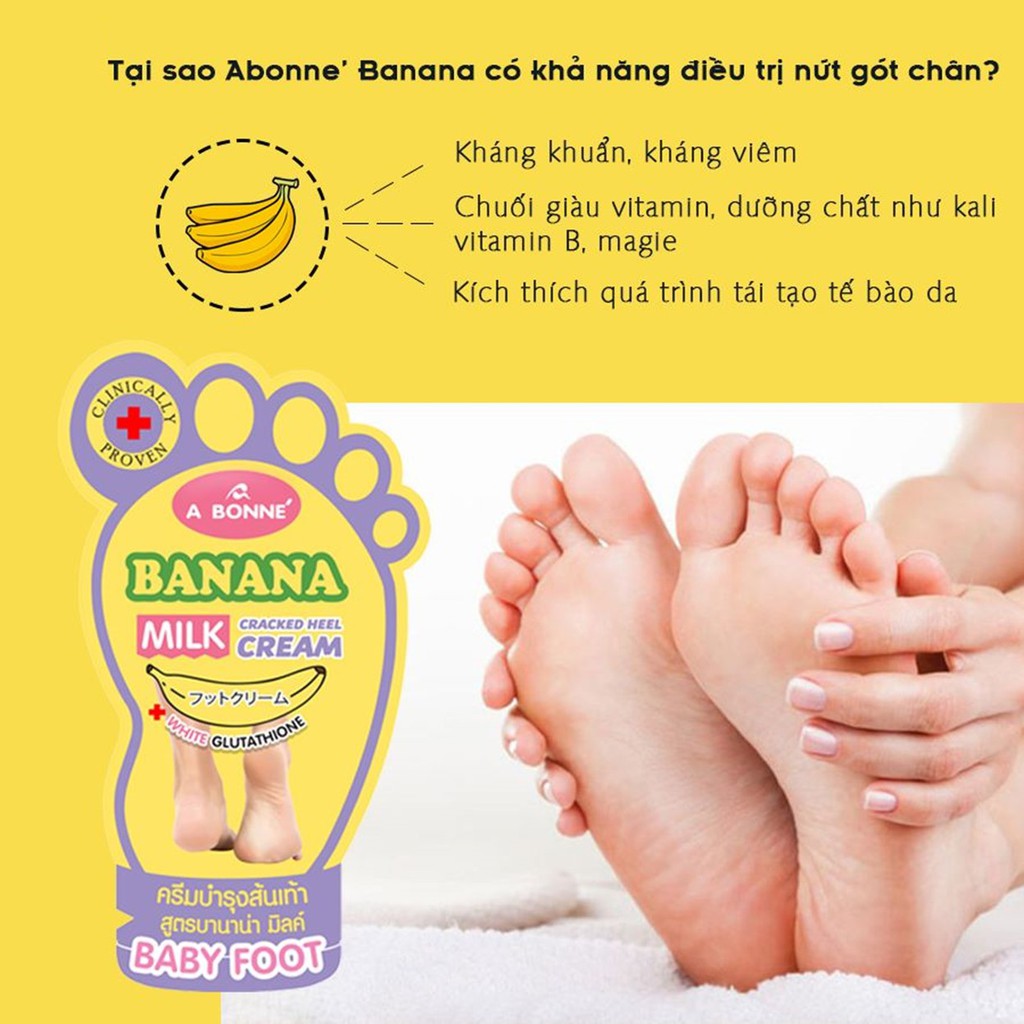 Kem Dưỡng Da Gót Chân A Bonne Banana Milk Cracked Heel Cream 50g