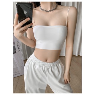 Áo bra nữ hai dây nâng ngực đúc su trơn LYRA, thun lạnh thoáng mát mềm mịn 2 dây mảnh thời trang- VXYPK0037