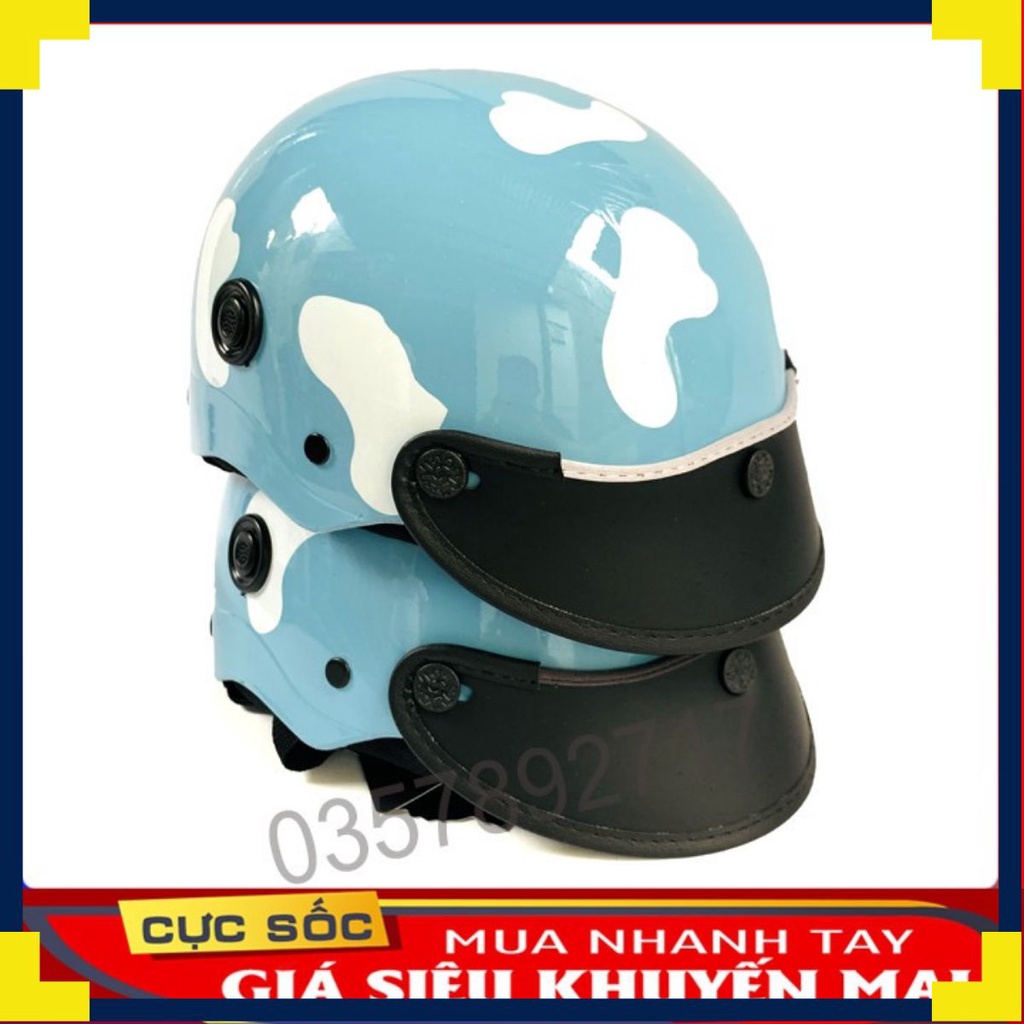🌼FREE SHIP🌼 Nón Bảo Hiểm Nón Bò Sữa Sơn Nano Cực Xinh