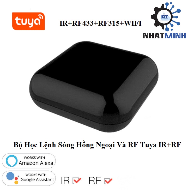 (IR+RF)Bộ Học Lệnh Sóng Hồng Ngoại Và RF Tuya SmartLife Học Lệnh Các Điều Khiển, Điều Khiển Qua Điện Thoại