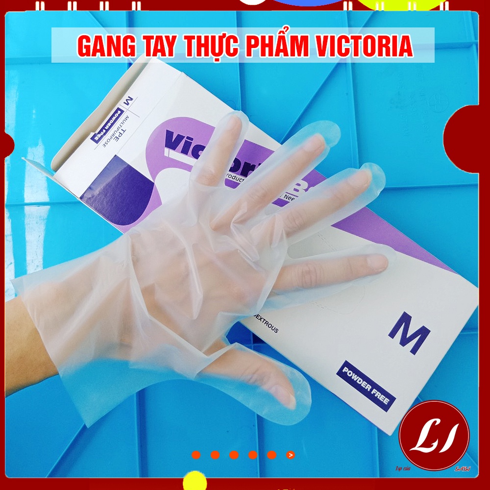 Hộp 100 chiếc GANG TAY VICTORIA BAY nilon dai- gang tay thực phẩm tiện lợi