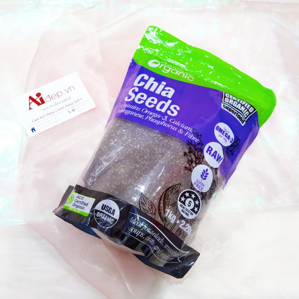 Hạt Chia Đen Absolute Organic Chia Seed 1kg - Mẫu Mới