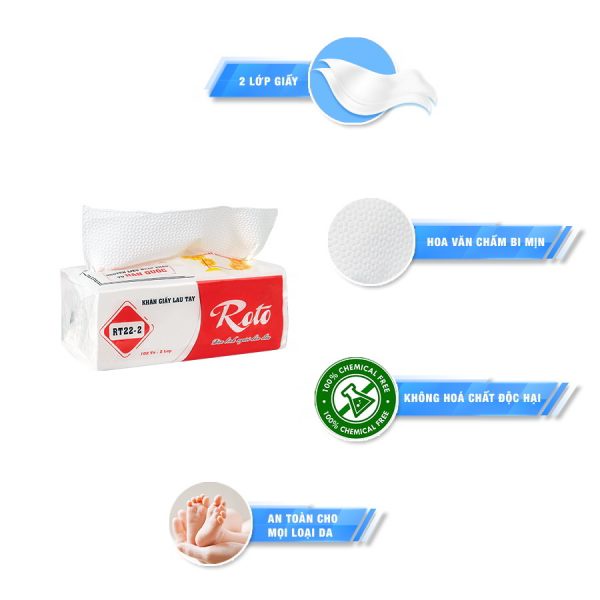 50 gói khăn giấy đa năng Roto- RT22-2