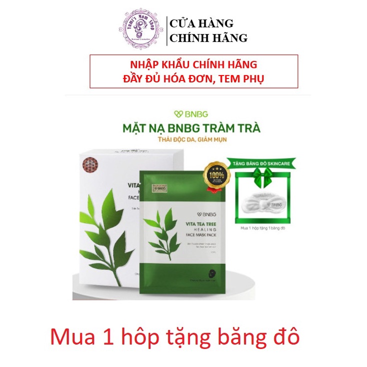 (Mua 1 hộp tặng 1 băng đô) Mặt nạ BNBG Vita Tea Tree Healing Face mask