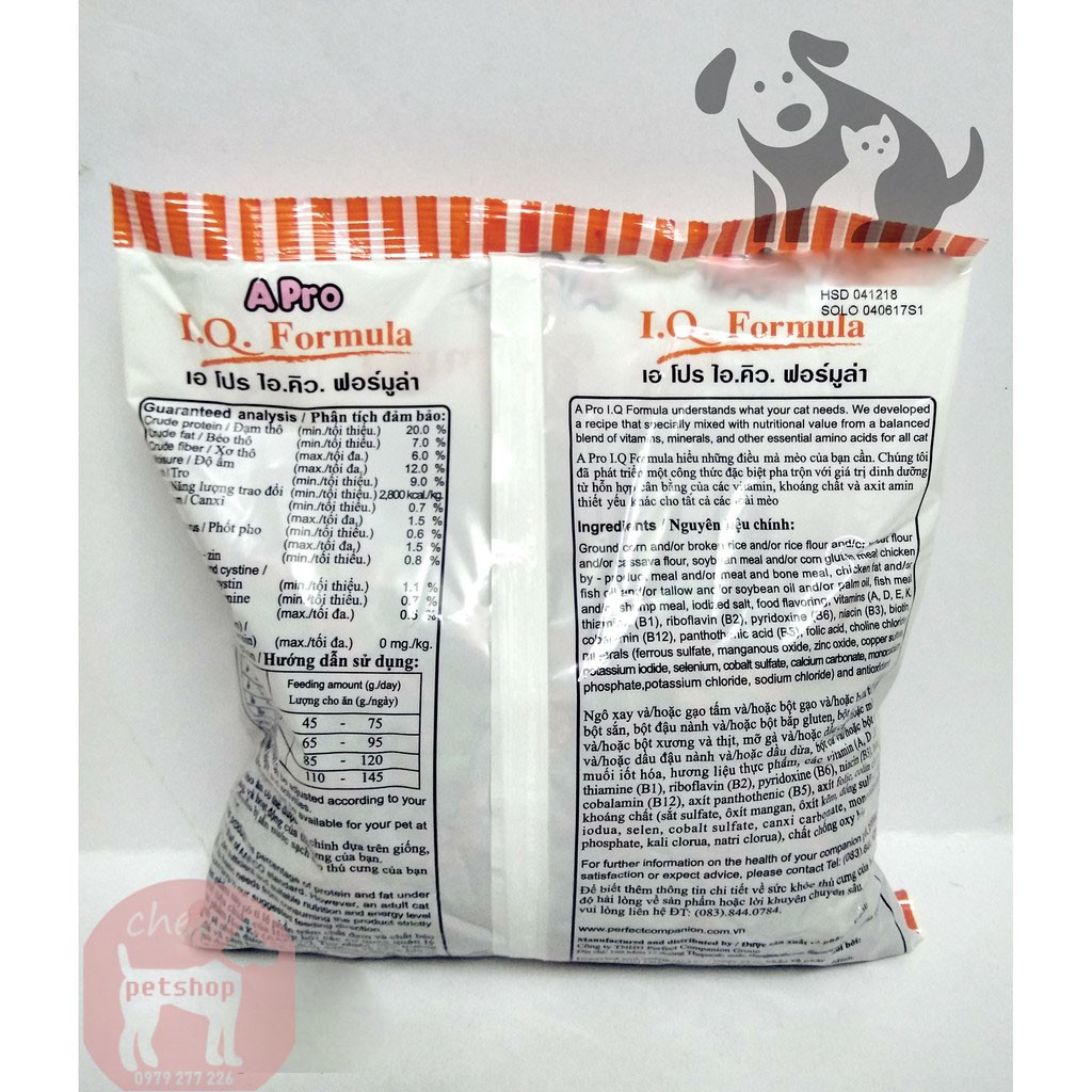 Thức ăn cho mèo Apro IQ Formula gói 500g