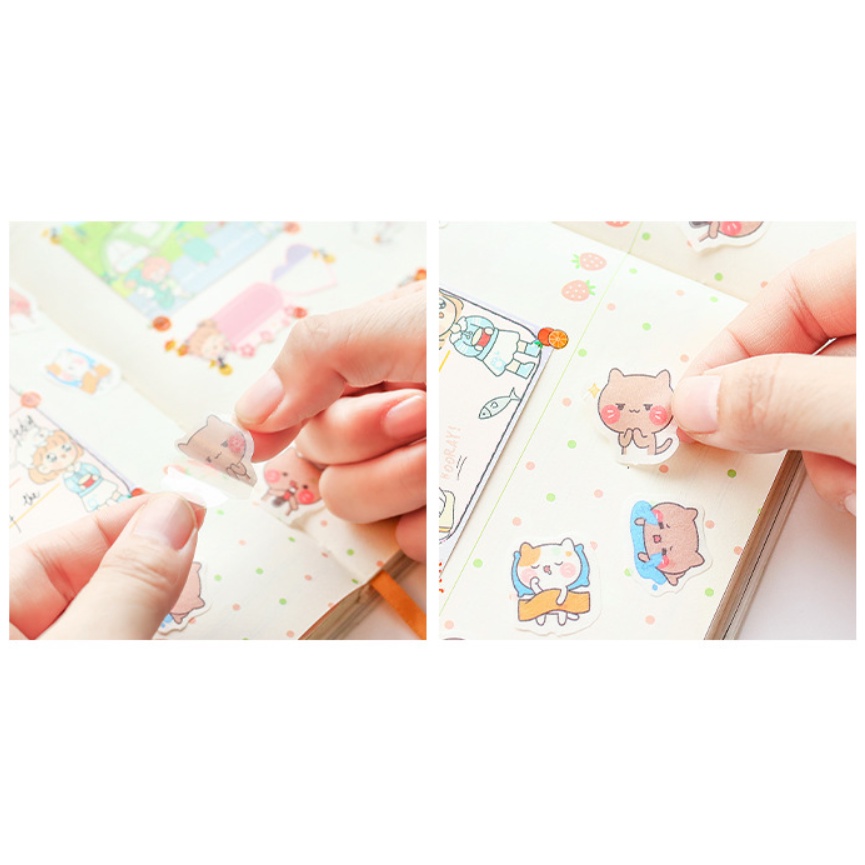 Sticker gói mẫu hình con vật dễ thương