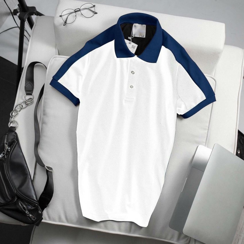 Áo Thun Nam Polo Phối Màu Viền Vai Áo TL03 Thời Trang ERINA Tạo Cảm Giác Thoải Mái Khi Mặc