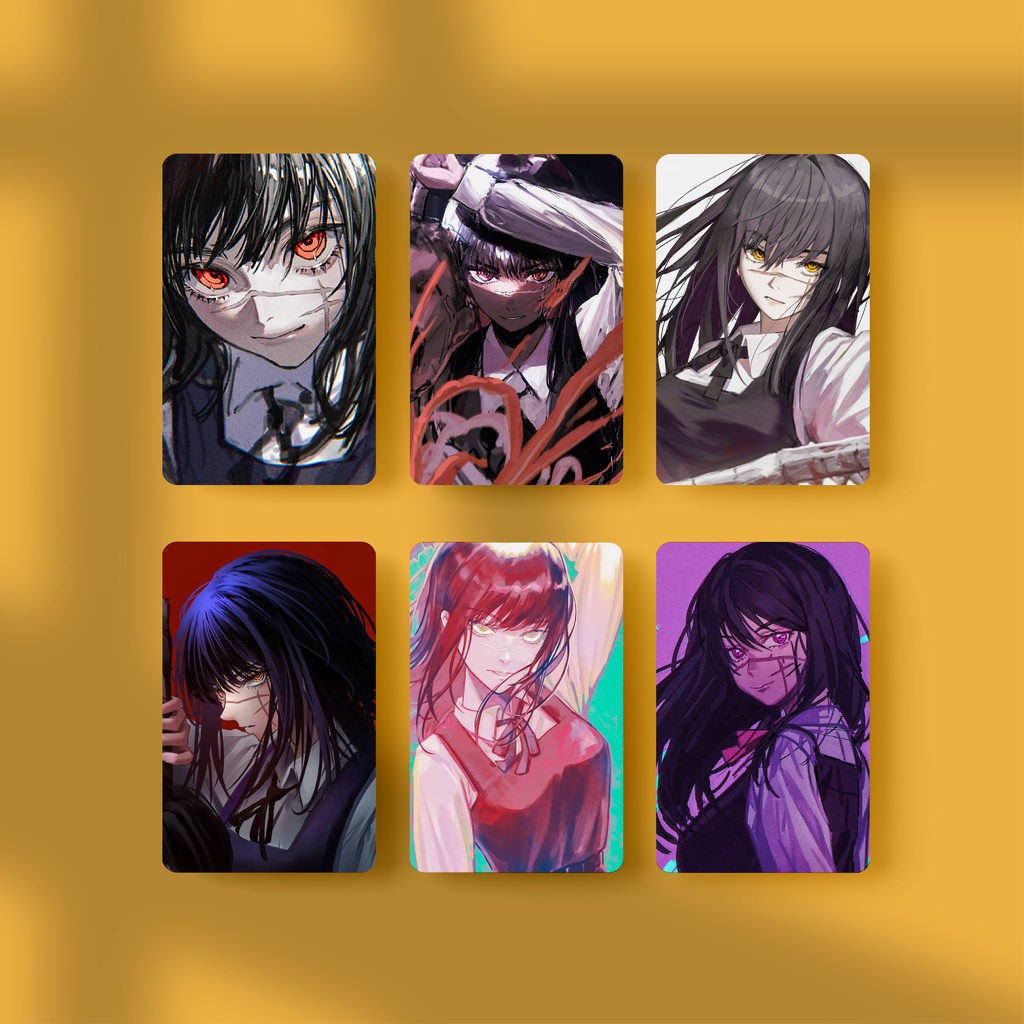 Thẻ Card Bo Góc Anime Asa Mitaka Chainsaw Man Part 2 - Giấy Bìa Cứng - Có Màng Cán