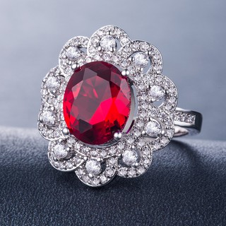 Copper silver plated zircon ring ladies wholesale and retail