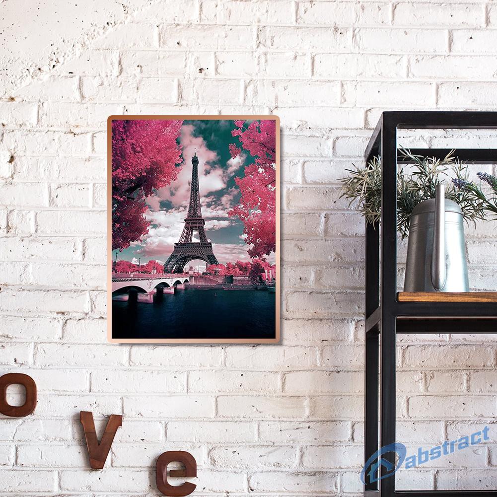 DIY 5D Diamond Painting Eiffel Tower Landscape Cross Stitch Mosaic Picture