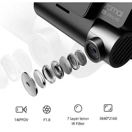 Camera hành trình Xiaomi 70mai A800S 4K ghi hình trước sau-Hàng chuẩn bản quốc tế