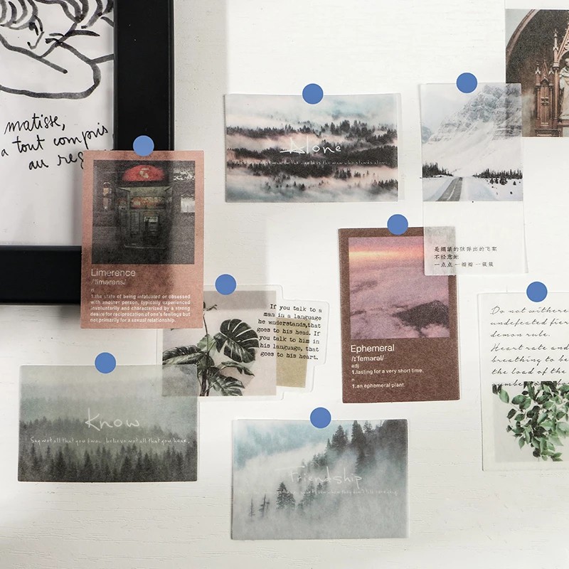 Set 40 miếng dán trang trí hình vintage