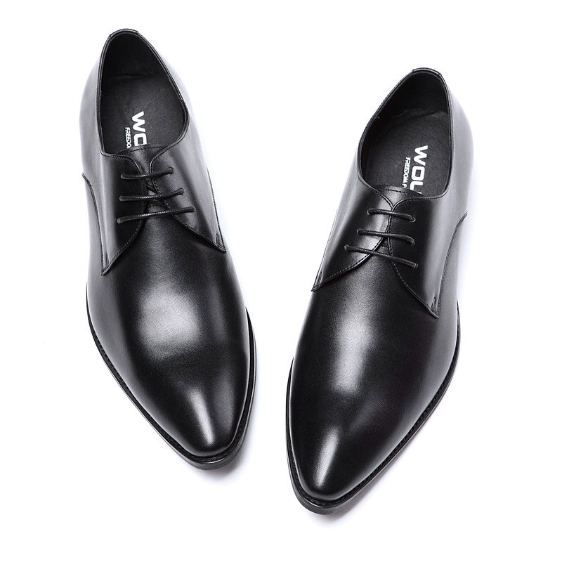 |Cam Kết Da Thật| Giày nam buộc dây da bò công sở big size 44 45 46 47 48 cho nam chân to-2 năm bảo hành