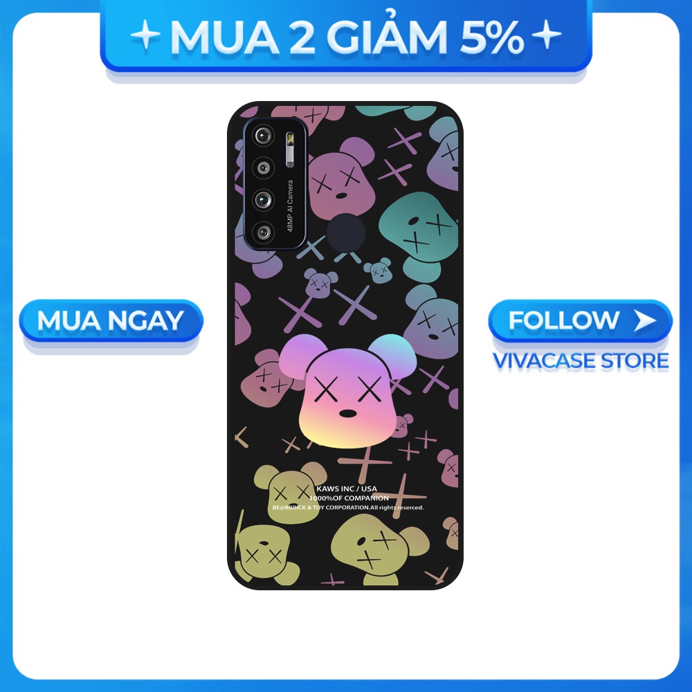 Ốp lưng Vsmart Joy 3/Joy 4/Active 3/Bee 3/Live/...dẻo đen hình Brik Cầu vồng
