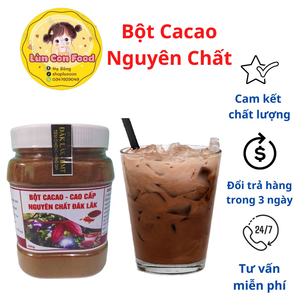 BỘT CACAO ĐẮK LẮK NGUYÊN CHẤT 100% - Lùn Con Food