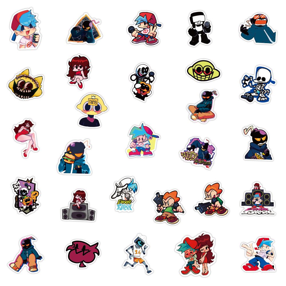 50pcs Friday Night Game Funkin Sticker Pack DIY Waterproof decor