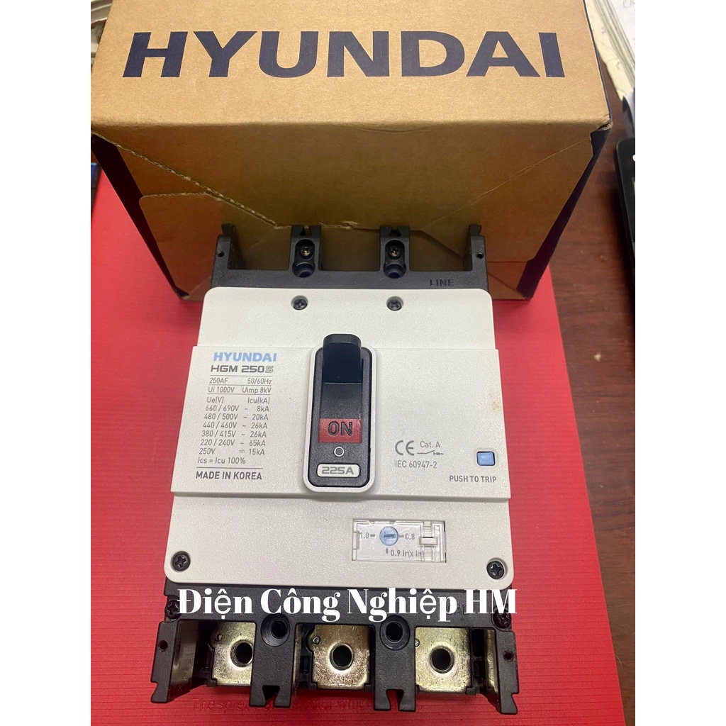 Aptomat MCCB 3 Pha HGM250H-F Hyundai dòng 150A~250A - Chính Hãng, Át Tô Mát Khối Cầu Dao Điện 3P