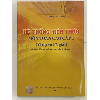 Sách - hệ thống kiến thức môn toán cao cấp 1 ví dụ và lời giải - ảnh sản phẩm 1