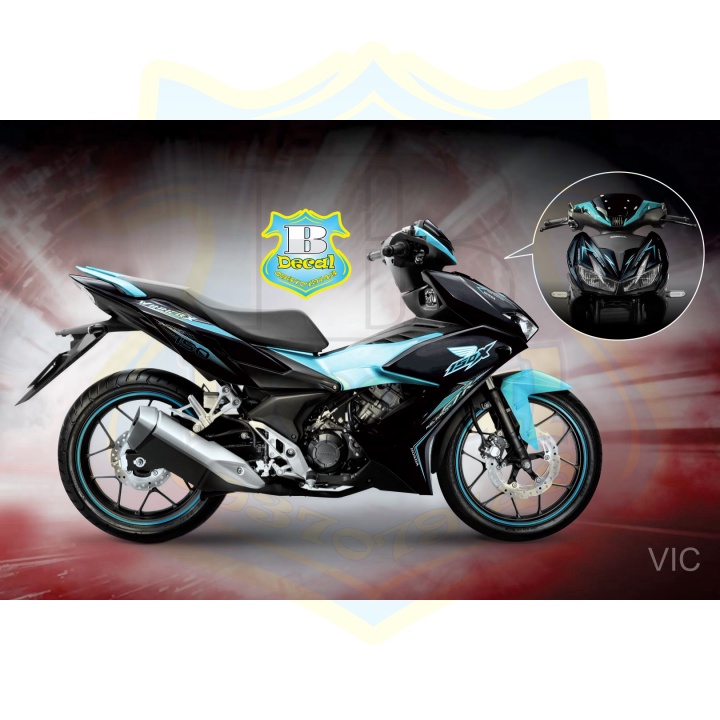 ( Quí khách vui lòng mang ra tiệm cho thợ dán ) Tem winner X 3012 xanh đen