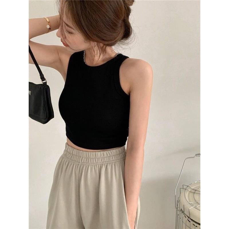 Áo croptop ba lỗ nữ cotton bozip siêu mềm siêu mát co giãn tốt | BigBuy360 - bigbuy360.vn