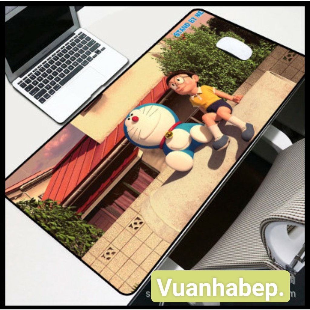 Bàn di chuột khổ to có viền Nobita Doremon Stand By Me – Tấm lót chuột bản to 70x30cm
