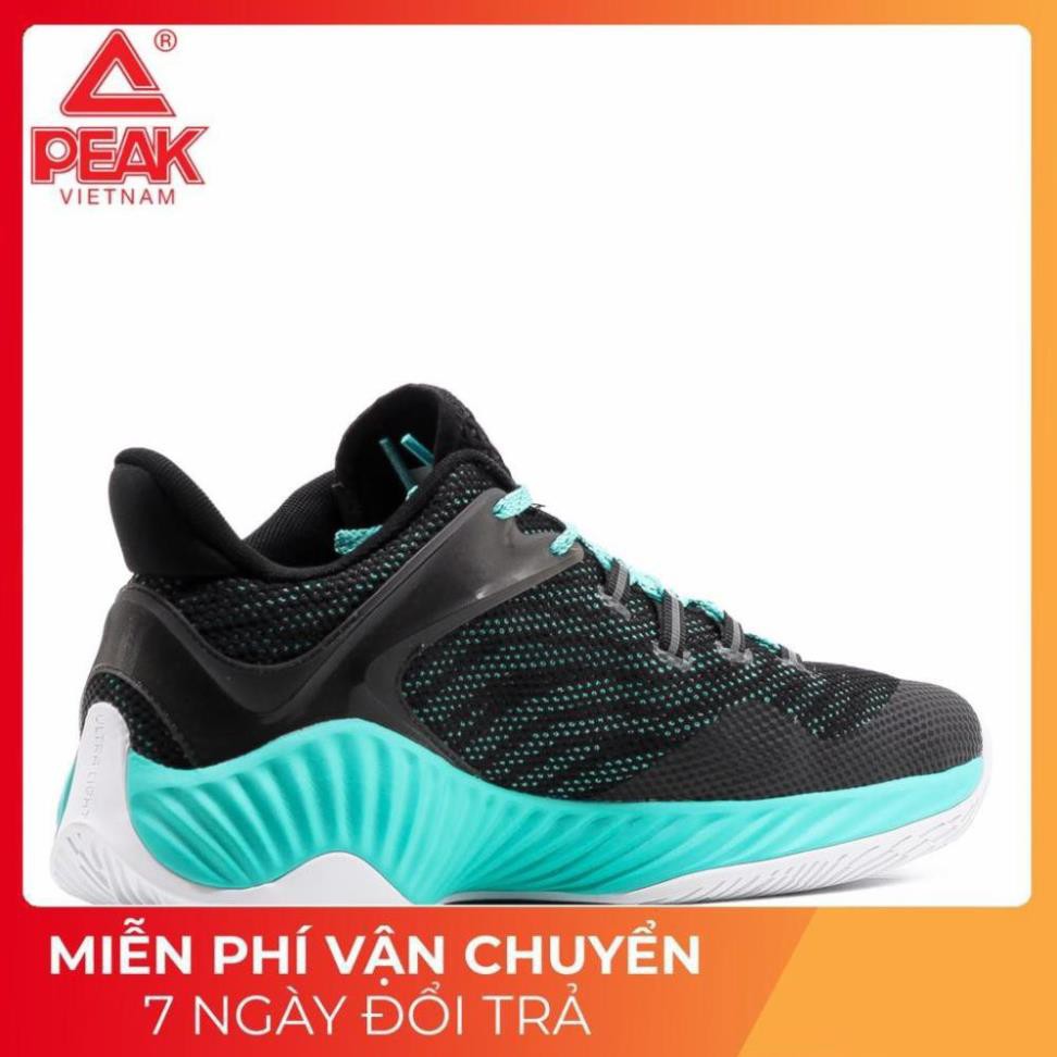 SALE New Giày bóng rổ PEAK Basketball Ultra Light STA E92041A – Đen Xanh XỊN . new ✫ siêu phẩm 1212 