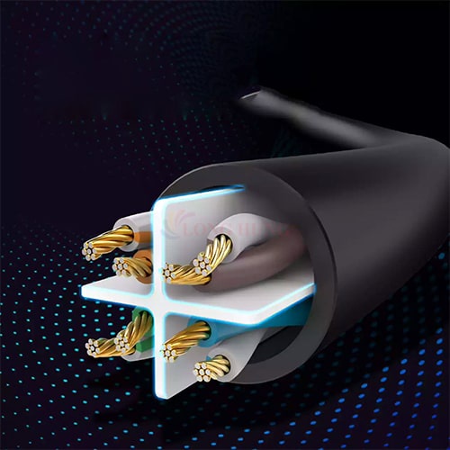 Cáp mạng dạng tròn đen đúc sẵn Ugreen Cat6 UTP 26AWG Lan Cable NW102 - Hàng chính hãng - Chất liệu PVC thân thiện