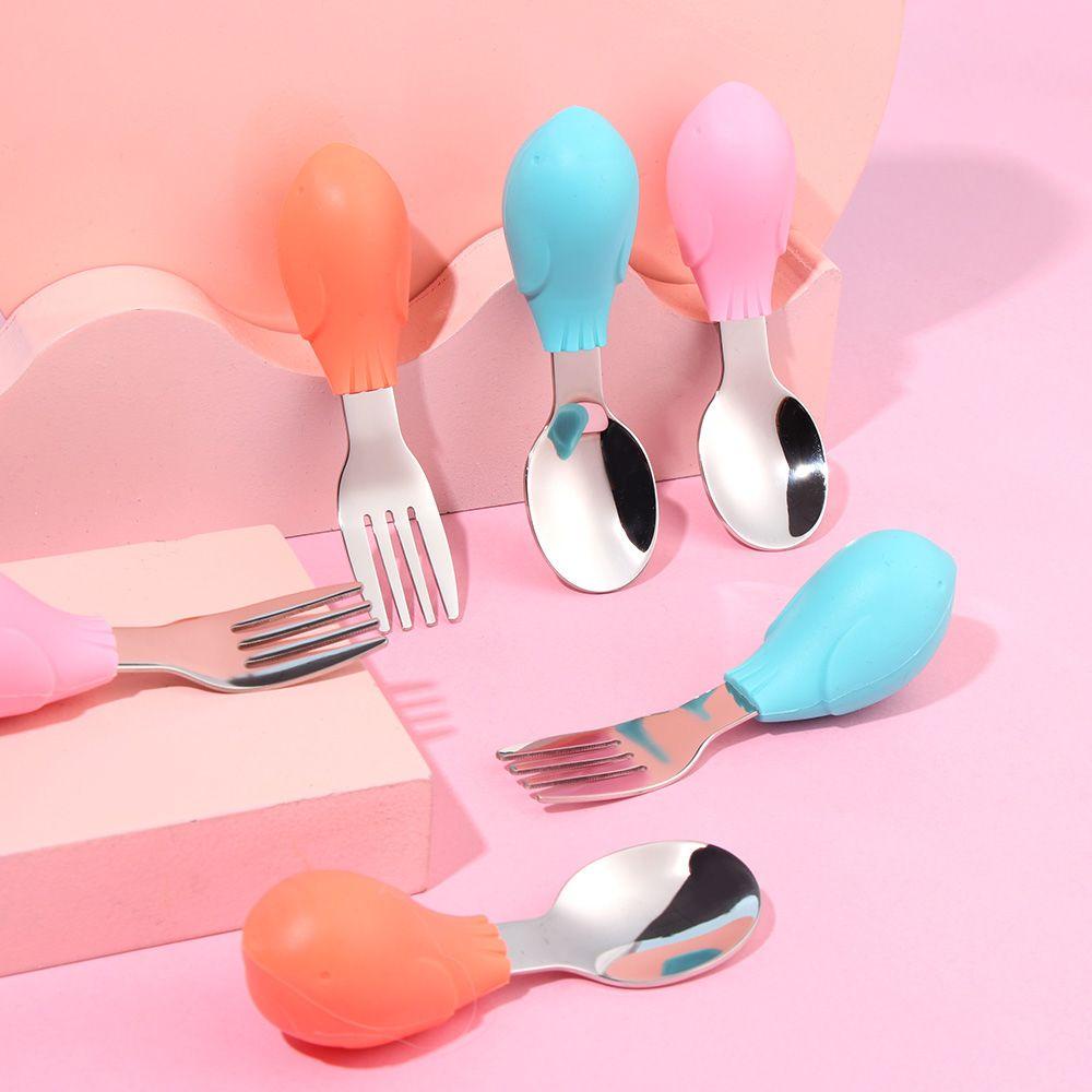 SUSANS Bộ Muỗng Nĩa Tập Ăn Dễ Thương Cho Bé