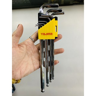 Bộ lục giác đầu bi 9 cây tajima 1.5-10mm