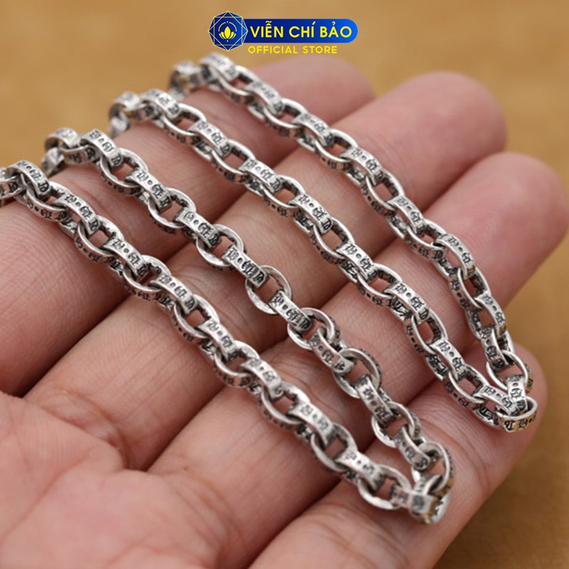 Dây chuyền bạc nam họa tiết chất liệu bạc Thái 925 khỏe khoắn nam tính thương hiệu Viễn Chí Bảo D100036