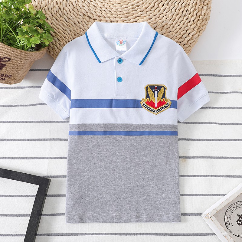 Kids Clothing Boy T Shirt Lapel Short Sleeve Cotton Boys Polo Shirt New Fashion Children Wear Summer