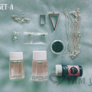Set handmade resin làm vòng cổ 8 món