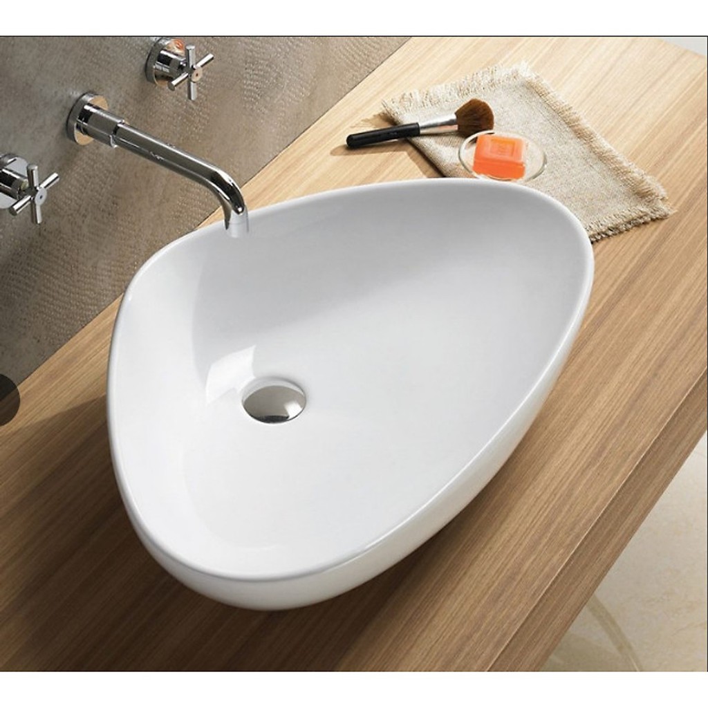 CHẬU LAVABO ĐẶT BÀN ĐÁ HÌNH TAM GIÁC BO TRÒN LẠ MẮT | Shopee Việt Nam