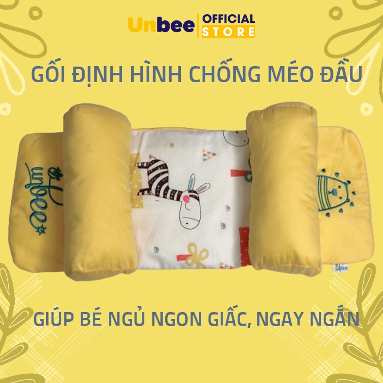 Gối Định Hình Đầu Cho Bé Sơ Sinh, Gối Cố Định Thông Minh Cho Bé, Chống Méo Đầu, Bẹp Đầu - Zun baby - GC001