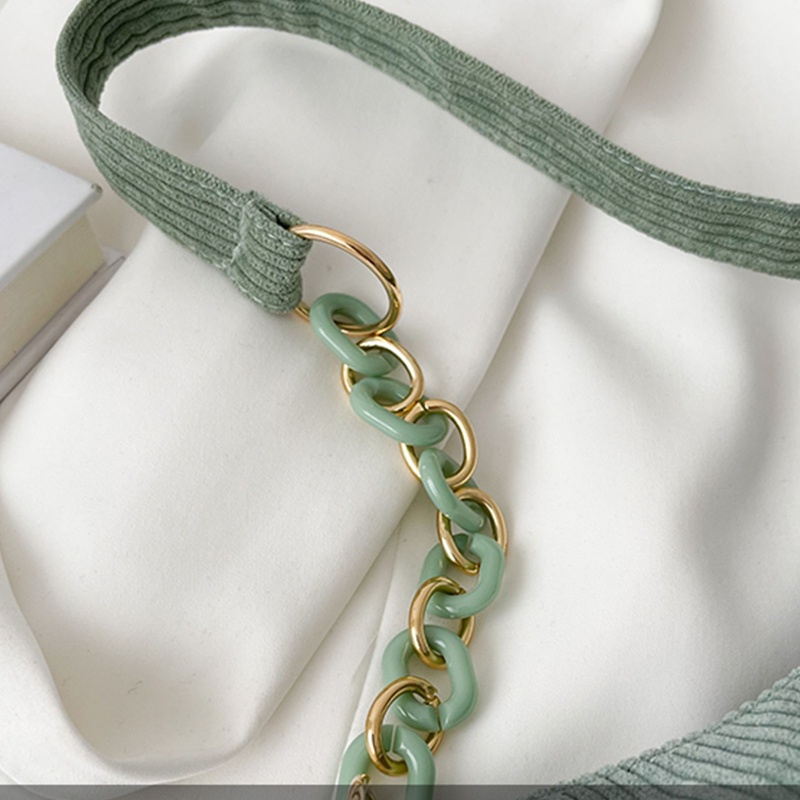 Yoioi Túi Xách Đeo Dưới Cánh Tay Bằng Vải Nhung Kẻ Sọc Cổ Điển Cho Công Sở