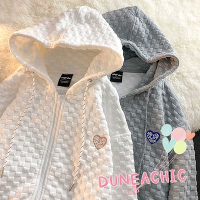 DUNEA Áo Khoác Hoodie Tay Dài Dáng Rộng Thời Trang Cho Nữ
