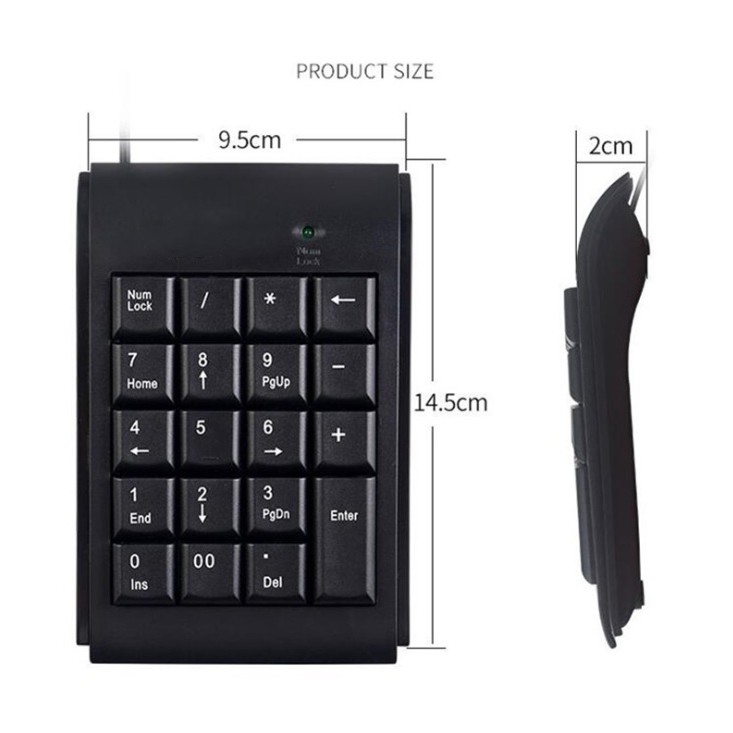 Bàn phím số rời Numpad mẫu 1 DL TECH