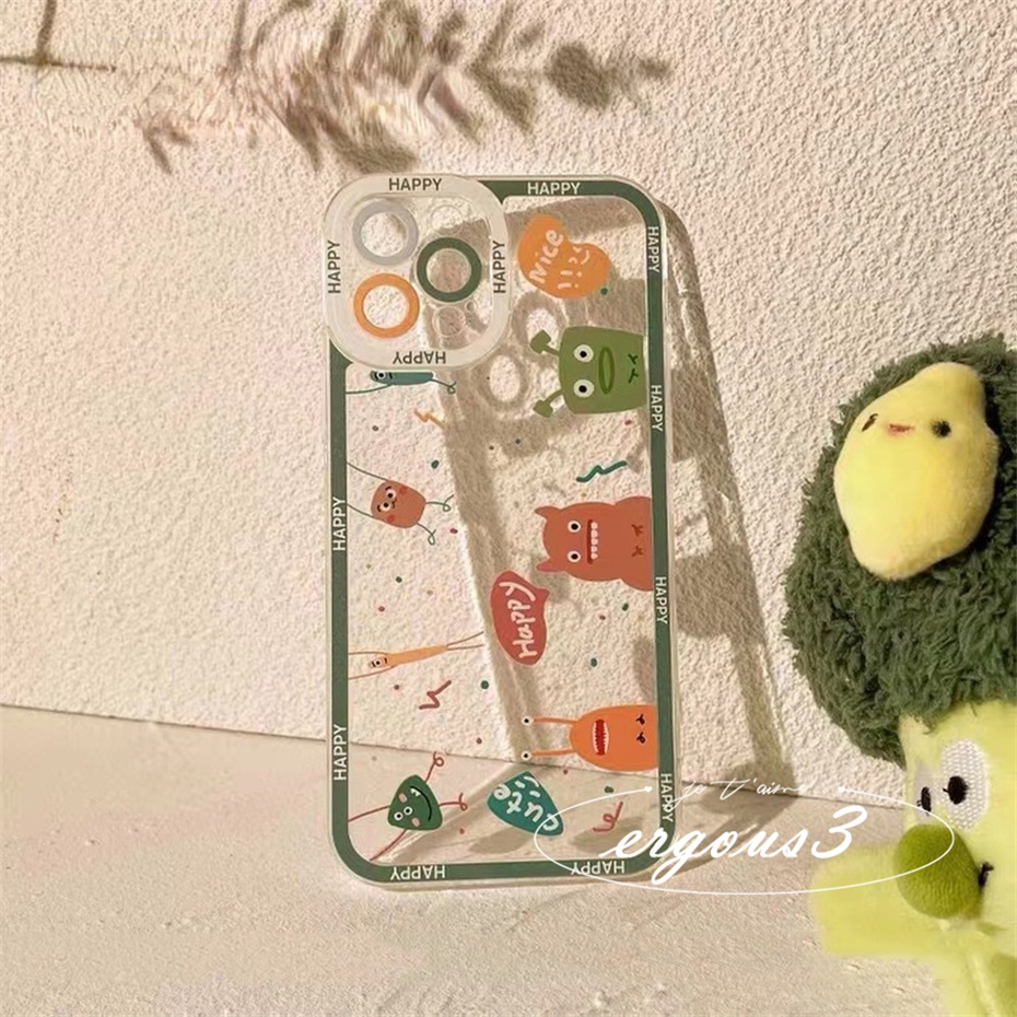 Ốp Điện Thoại Mềm In Hoạt Hình Quái Vật Cho iPhone 14 13 12 11 Pro Max SE2020 X XR Xs Max 7 8 6 6s Plus