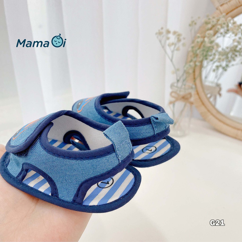 G21 Giày sandal màu xanh dép quai hậu hình ô tô đế vải mềm mại cho bé tập đi của Mama Ơi - Thời trang cho bé