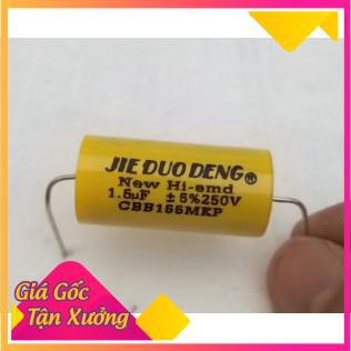 TỤ PHÂN TẦN LOA TREBLE 1.5MF 250V VÀNG TRÒN - GIÁ 5 CÁI