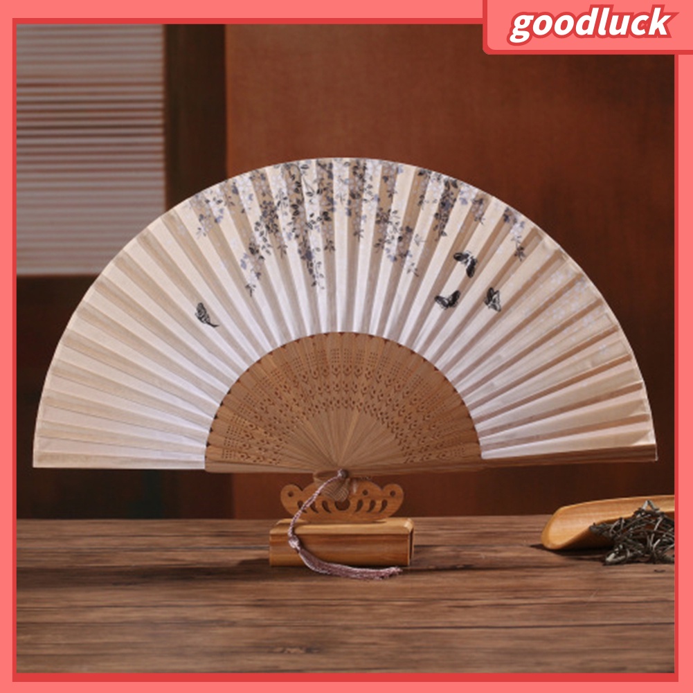 Quạt Xếp Cầm Tay In Họa Tiết Hoa Anh Đào Nở Phong Cách Vintage Đẹp Mắt