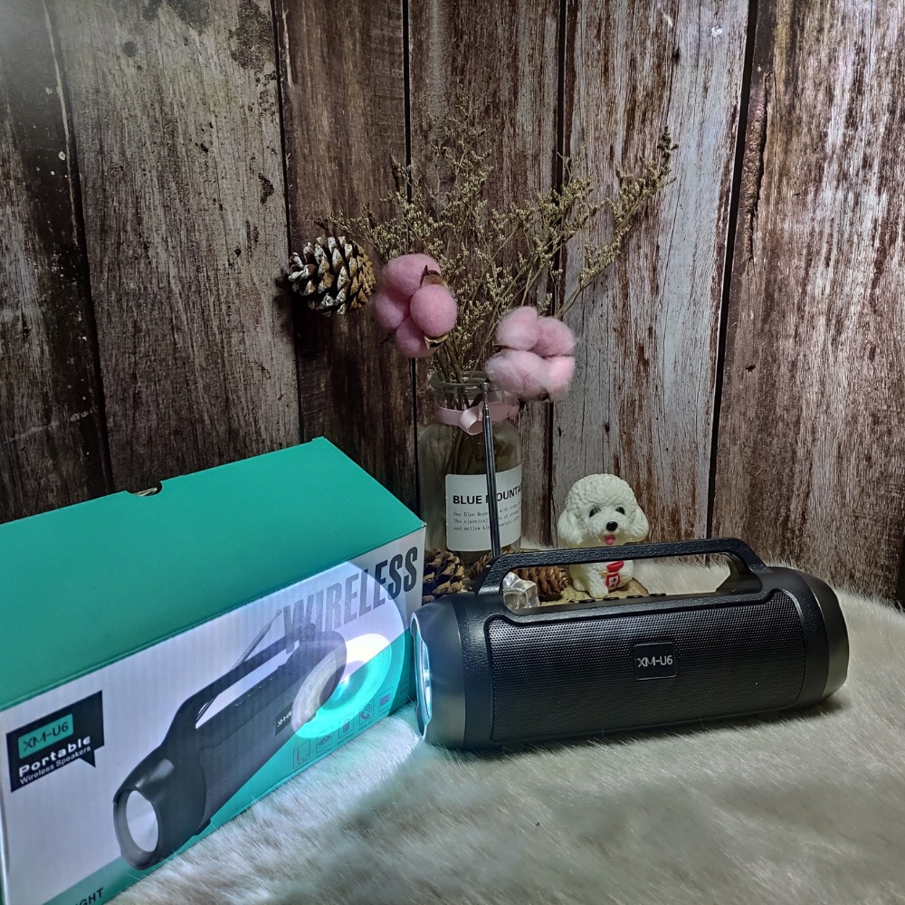 Loa Bluetooth-Loa Bluetooth KMS-J221 Kèm Đèn Pin-Âm Bass To-Âm Thanh Vòm 5D-BH 12 Tháng