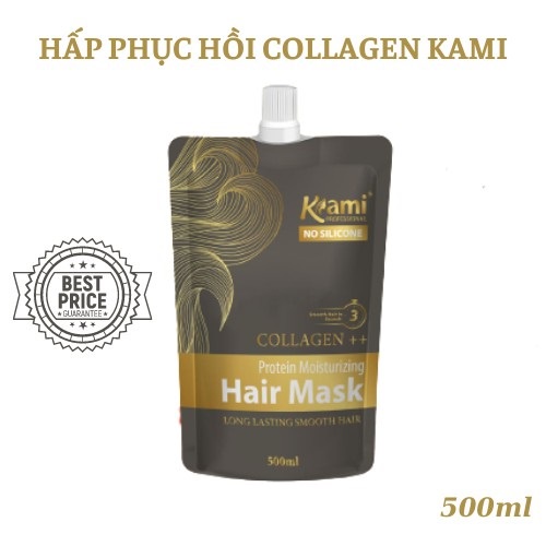 Bộ 3 Siêu Dưỡng Tóc Kami Hương Nước Hoa - Gội - Collagen - Hấp phục hồi Collagen