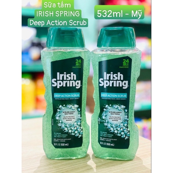 Sữa Tắm Irish Spring Cát Deep Action Scrub 532ml